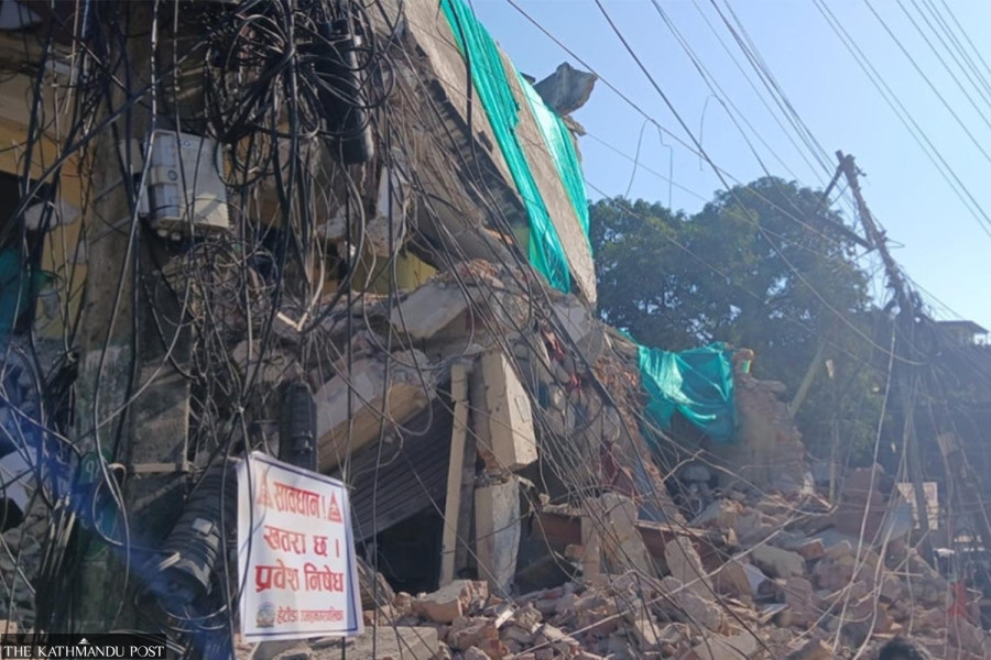  Stalled road widening leaves over 500 structures in ruins in Hetauda