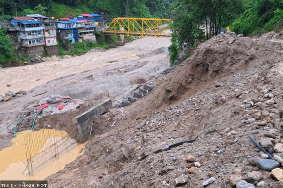 Landslides and floods block nine highways