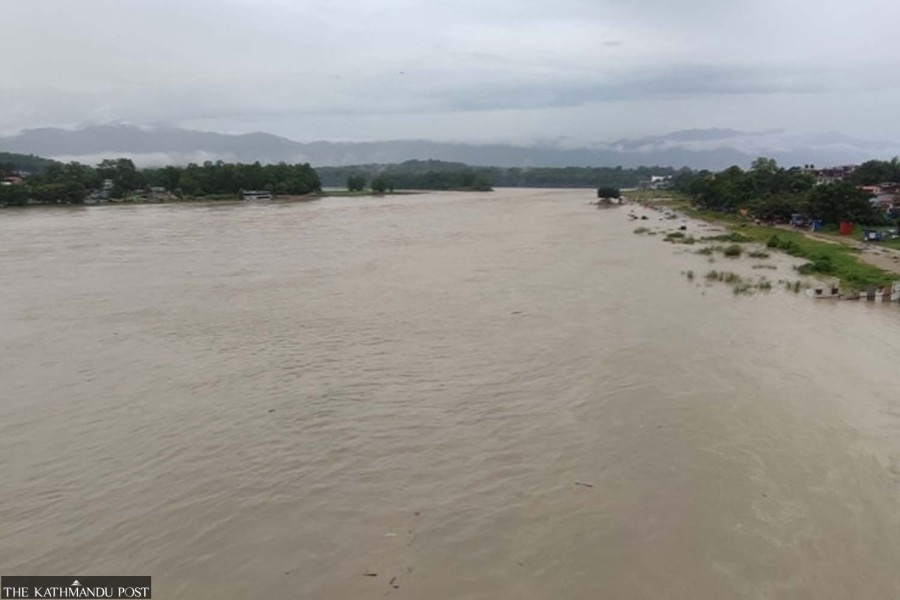 Heavy rain inundates parts of Chitwan, major rivers remain below flood warning levels