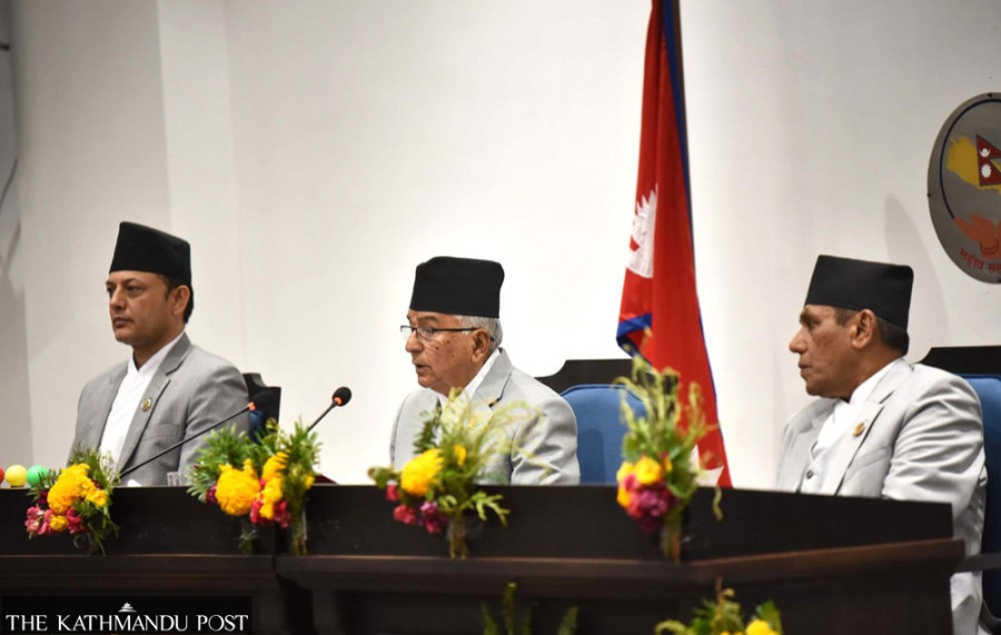 President Paudel presents government’s policies and programmes