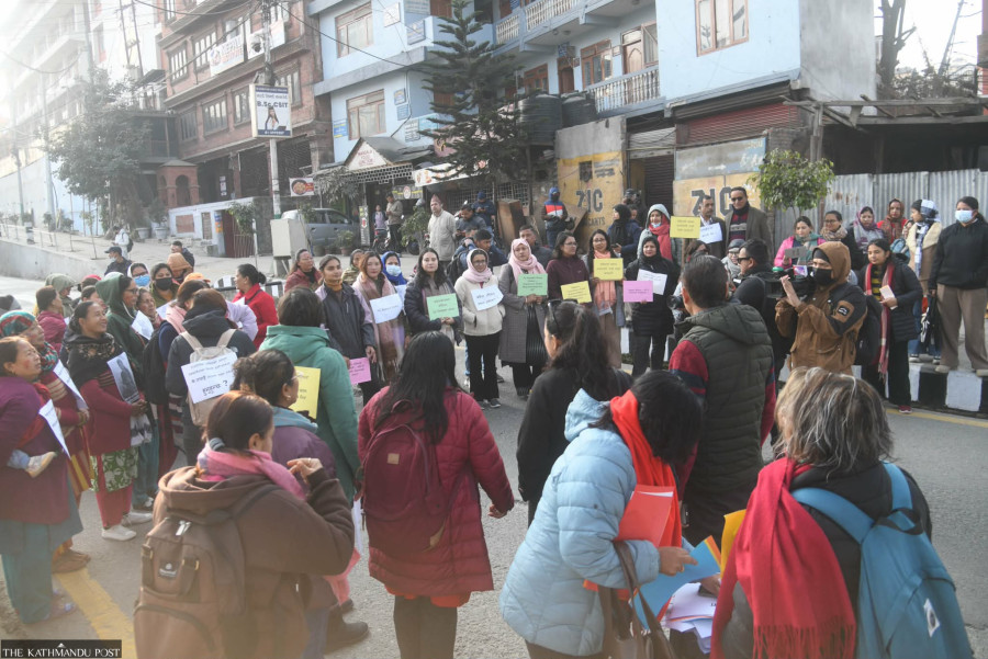 Women activists protest political parties’ PR lists