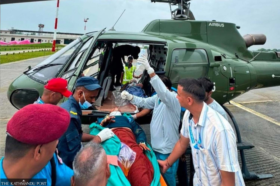 Four injured in Bajhang jeep crash airlifted to Nepalgunj, two referred to Kathmandu