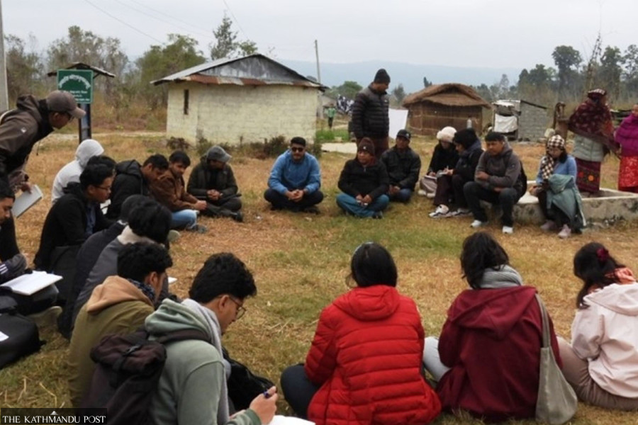 Engineering students are designing a settlement to suit Chepang way of life