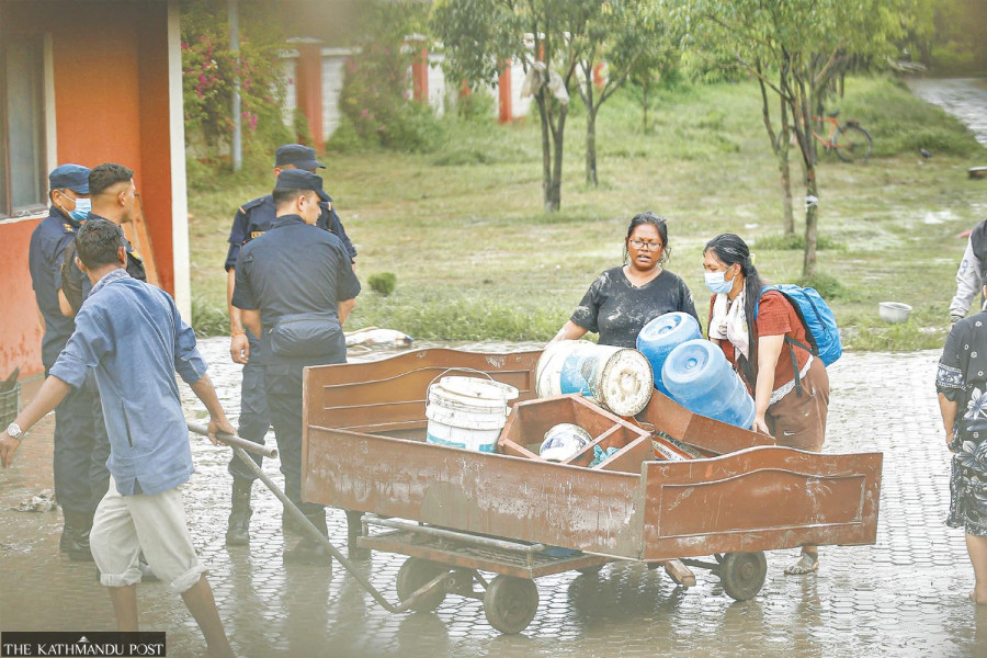 Floods at Kirtipur holding centre expose flaws in government’s squatter relocation plan