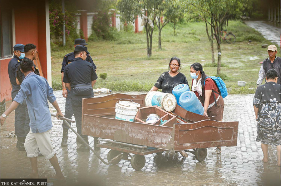 Floods at Kirtipur holding centre expose flaws in government’s squatter relocation plan