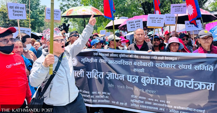 Landless squatters protest nationwide, demand relocation before eviction