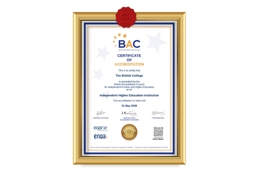 The British College secures BAC re-accreditation until 2030