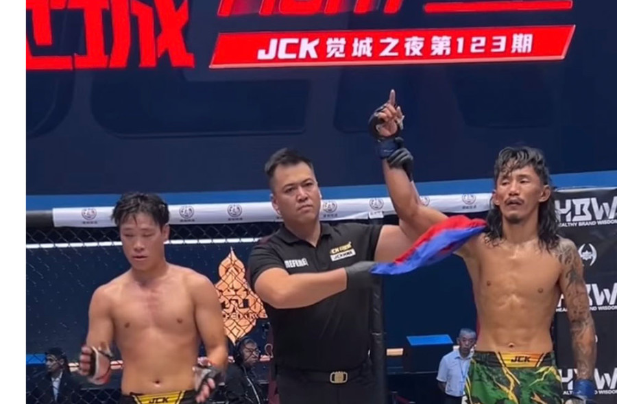 Nepali MMA star Yuki Angdembe beats China’s Buhuogubu in JCK-123