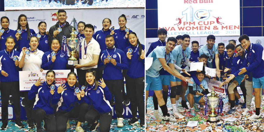 Police, Rukum West win tenth ‘PM Cup: NVA Women & Men Volleyball League’