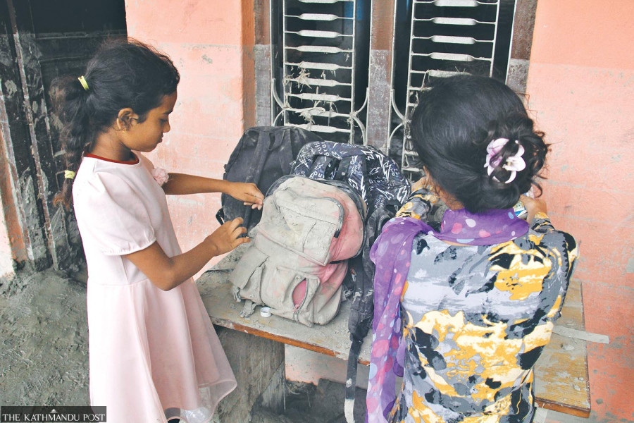 Flood-displaced Rasuwa students resume classes in Lalitpur
