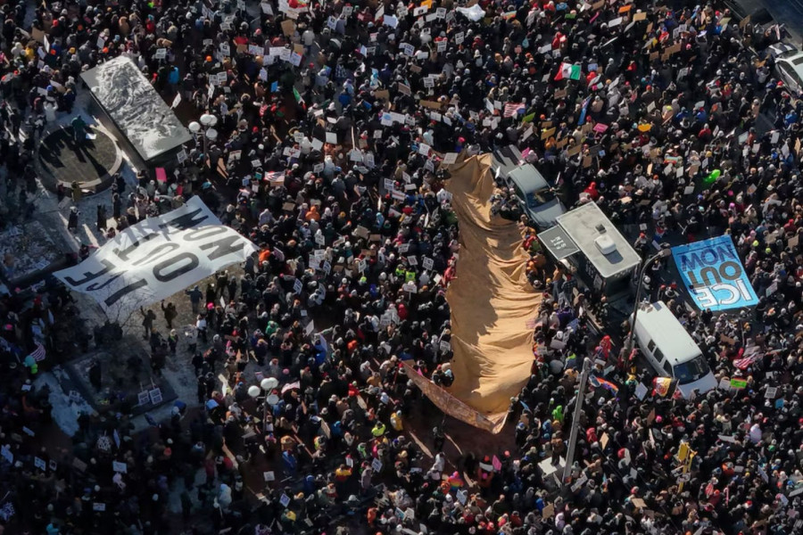 Thousands demonstrate in Minnesota and across US to protest ICE