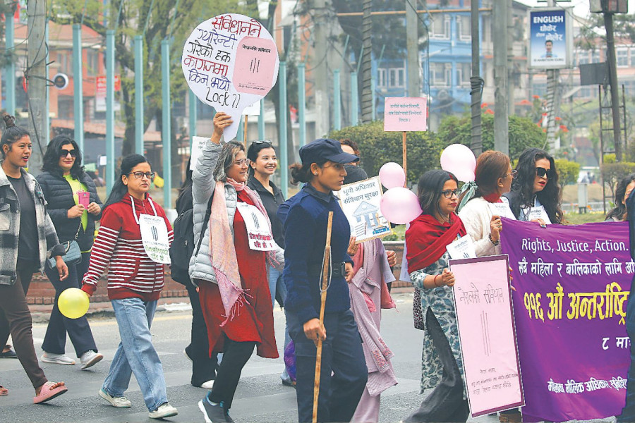 Women’s Day rally calls for protection of rights and recognition of unpaid labour