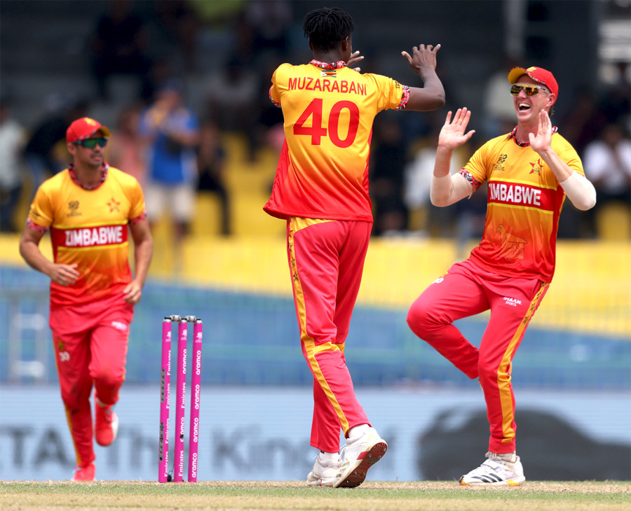 Zimbabwe stun Australia to stay unbeaten in T20 World Cup