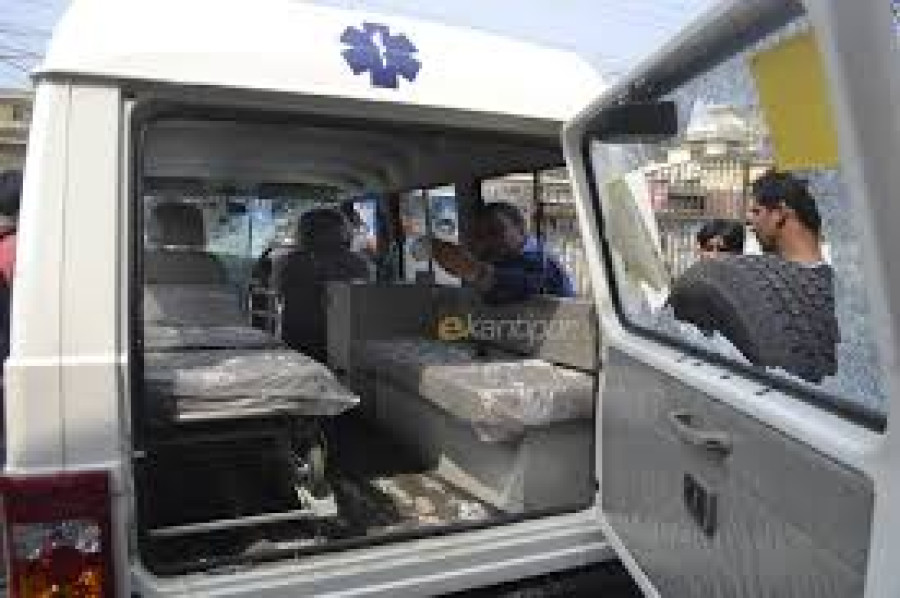 Ambulance drivers come out in protest against vandalism