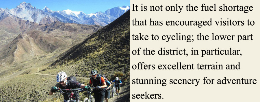Cycle tourism becomes popular in Mustang