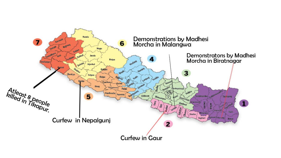 Tarai marred by violence, clashes against 7-state model