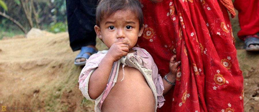 Chepangs in Lothhar fight cold with donated clothes (photo feature)