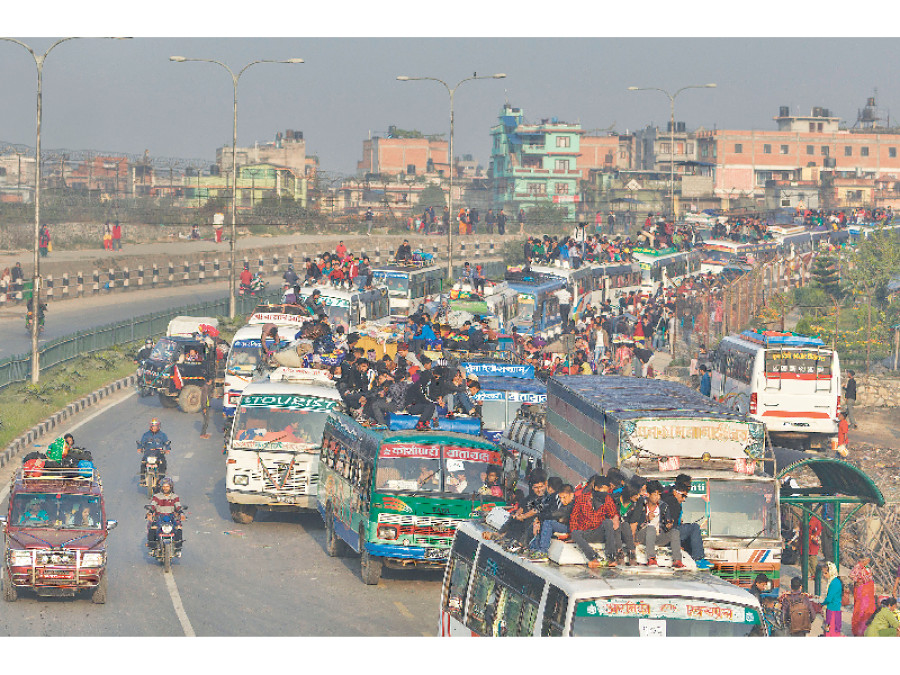 Dashain travellers face hard times due to rush