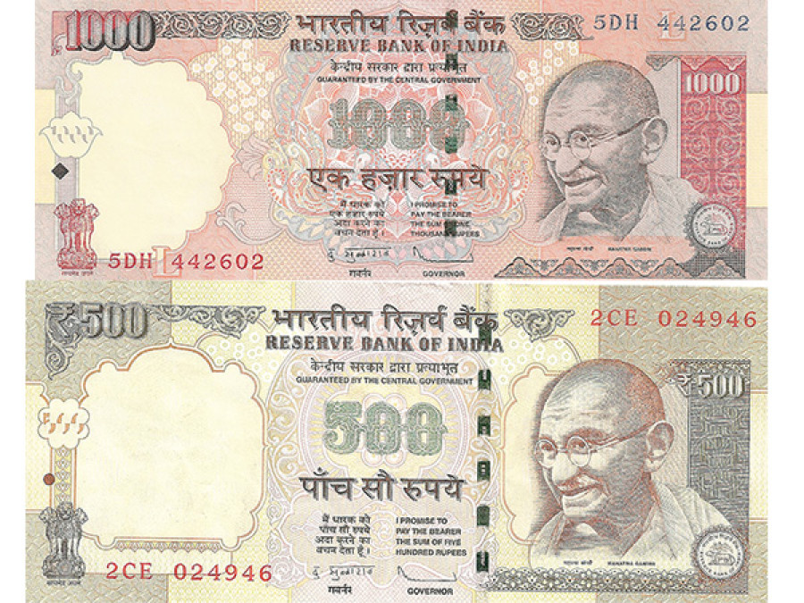 1,000-, 500-rupee Indian banknotes allowed in Nepal