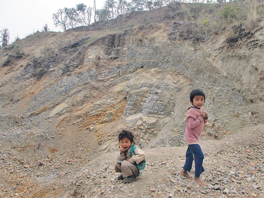 Quarry puts 12 Chepang houses in danger