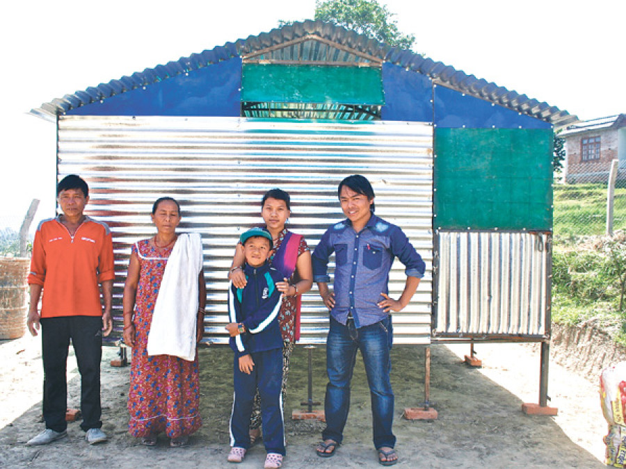 Metal homes in Thuli Gaun