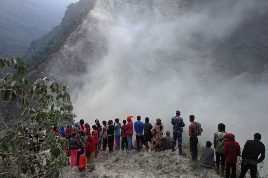 What is a dry landslide?