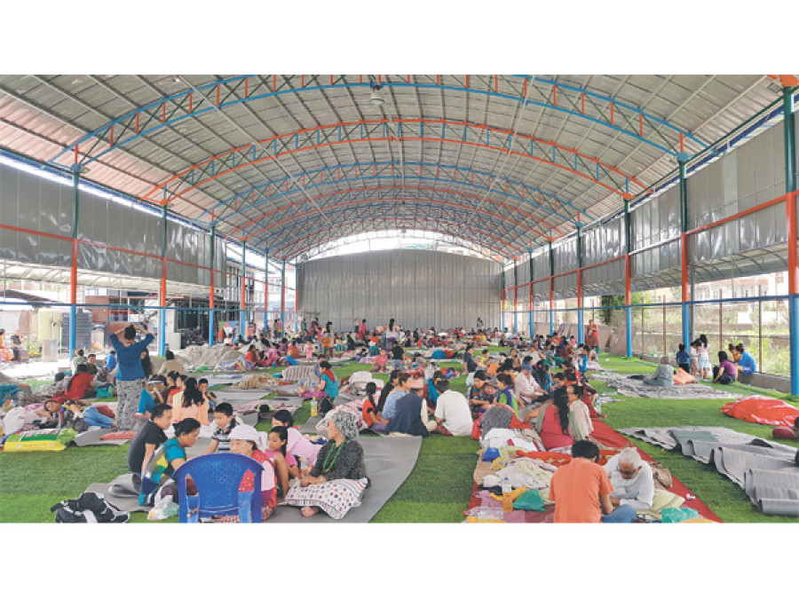 Dhanyantari Futsal provides shelter to quake victims
