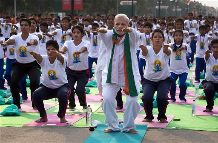 India's Modi joins thousands for global Yoga Day
