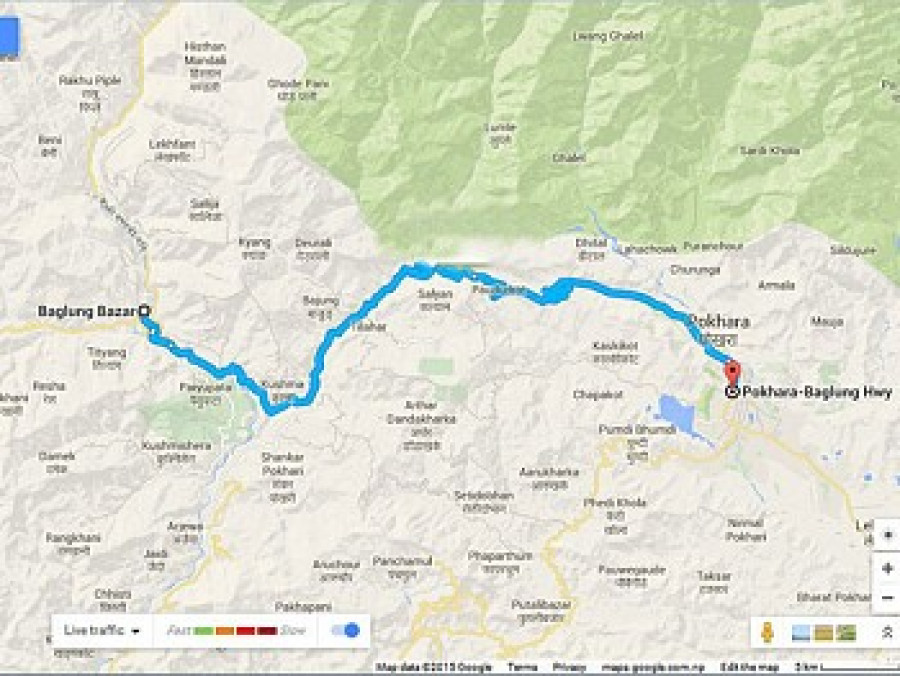 One-way traffic resumes at Pokhara-Baglung highway
