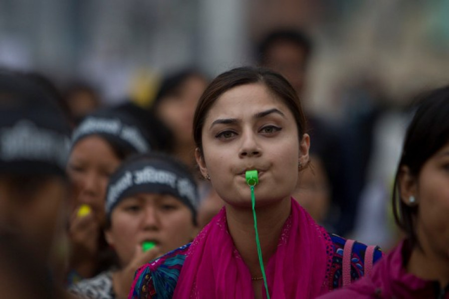 ‘Whistle rally’ for women-friendly constitution (in pics)