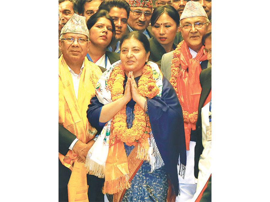 Newly elected Prez Bhandari relieves herself of party duties