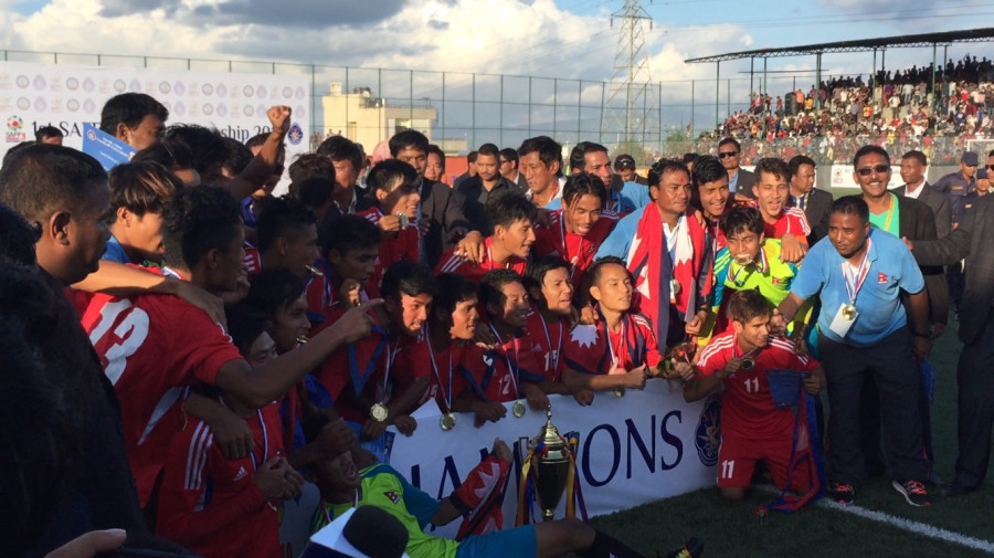 Nepal U-19 team win Saff Championship ending the 22-year-long trophy drought (With photos)
