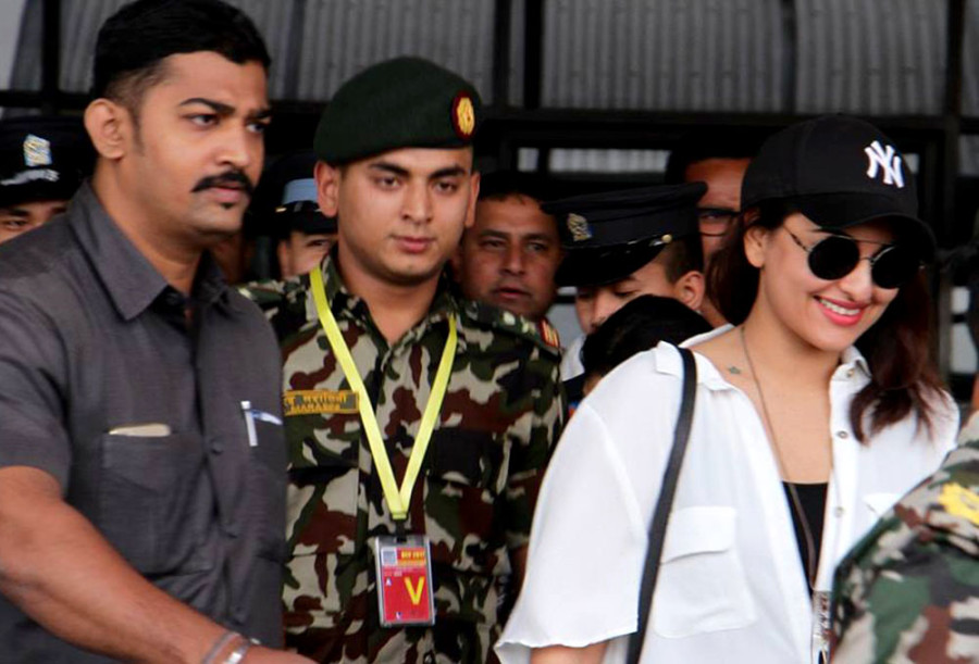 Bollywood Actress Sonakshi Sinha Arrives In Kathmandu