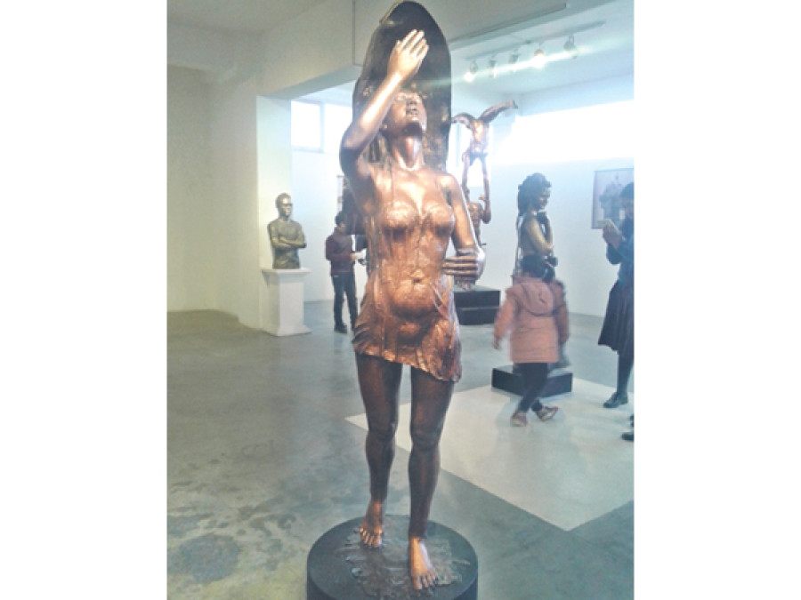 Subedi’s solo sculpture exhibition kicks off