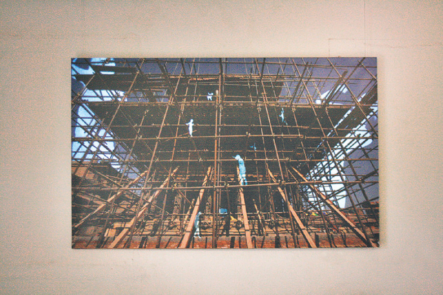 Korean Artists animate local Nepali temple