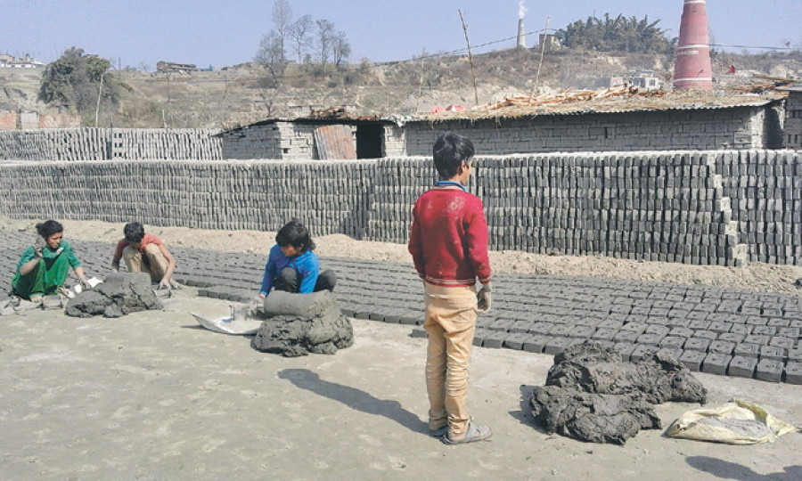 Kids from earthquake-hit areas eke out existence at brick kilns