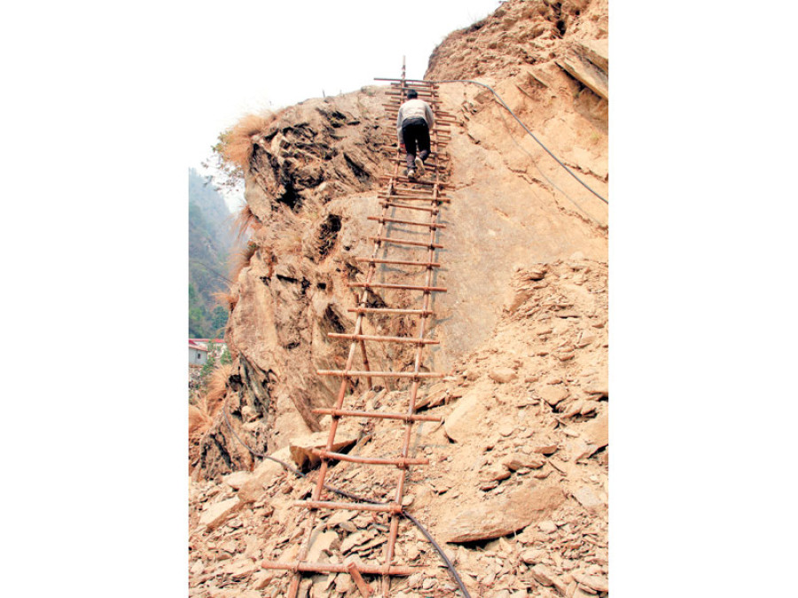 Quake damaged trails in disrepair