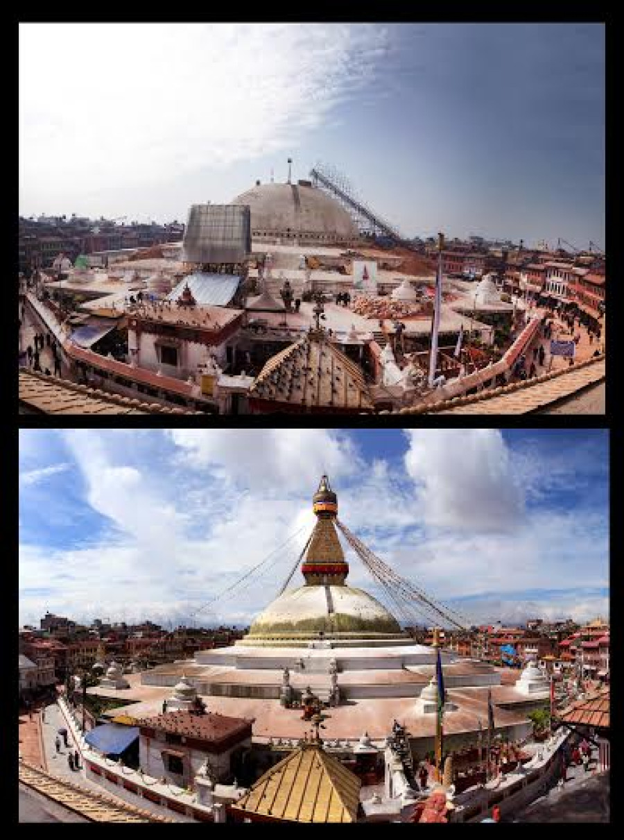 Boudha Stupa after earthquake (in pictures)