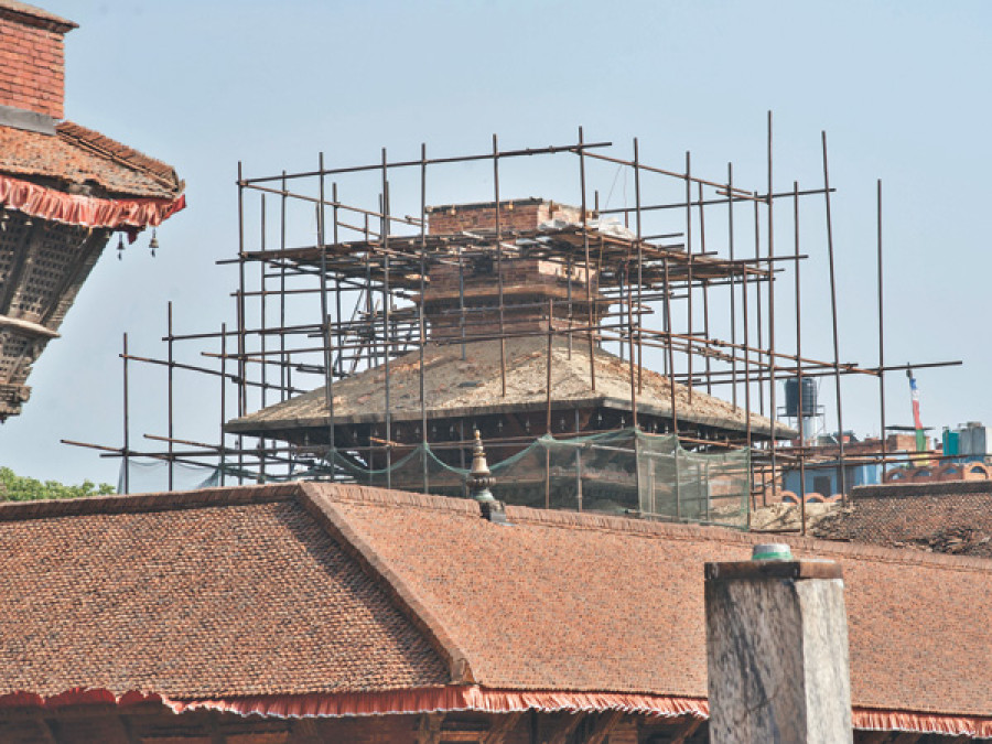 Rebuilding works begin at Patan Durbar Square