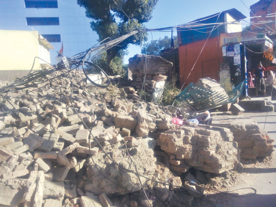 A temple in the heart of Capital remains in ruins