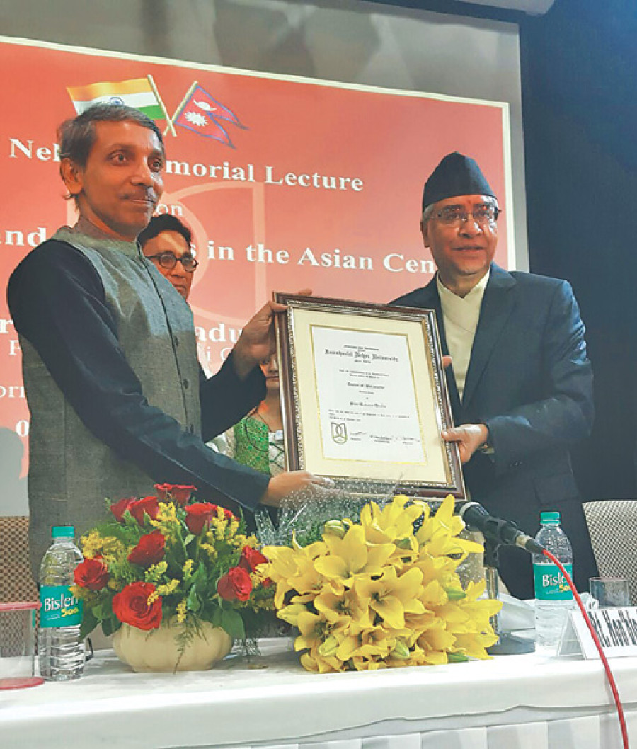 Deuba conferred JNU’s honorary doctorate degree