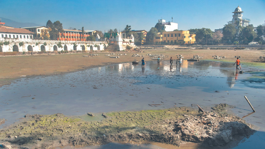 Reconstruction of Rani Pokhari yet to resume