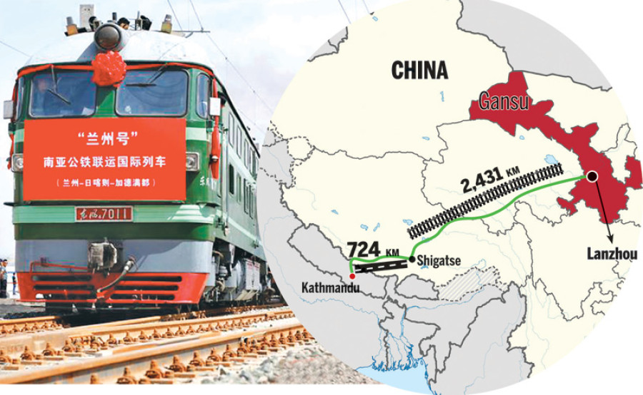 Beijing ‘sends’ freight train for Nepal