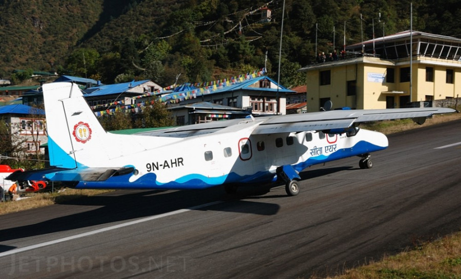 Sita Air aircraft lands with single engine