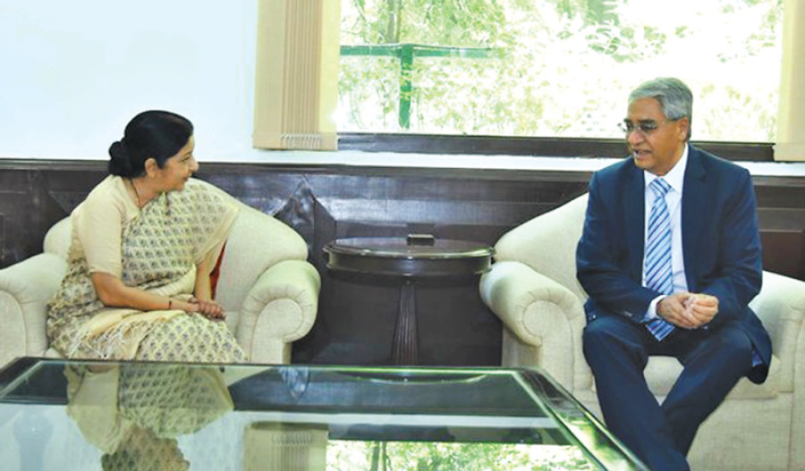 Deuba, Swaraj discuss Nepal political situation