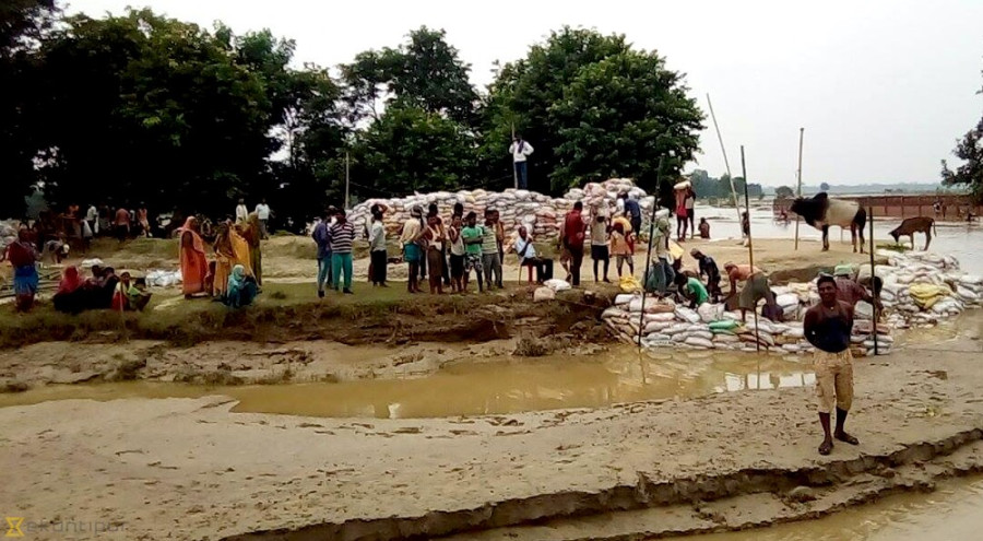 Saptari’s Tilathi tense as Indian side starts building dam unilaterally