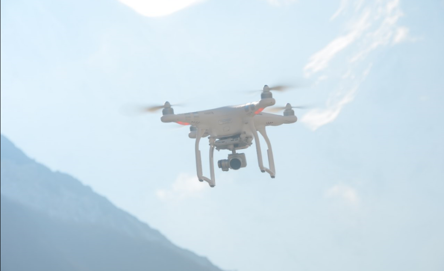 Drone used to study glacier in Manang