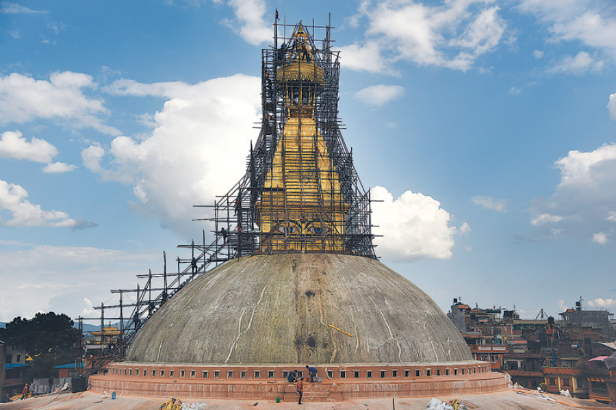 Boudhanath rebuilding nears completion
