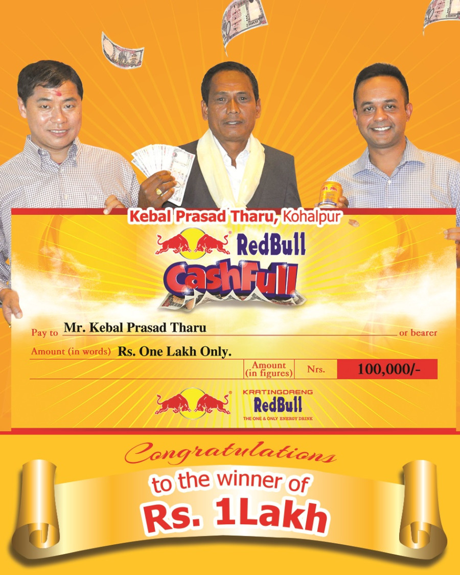 Tharu wins Rs100,000 under Red Bull scheme