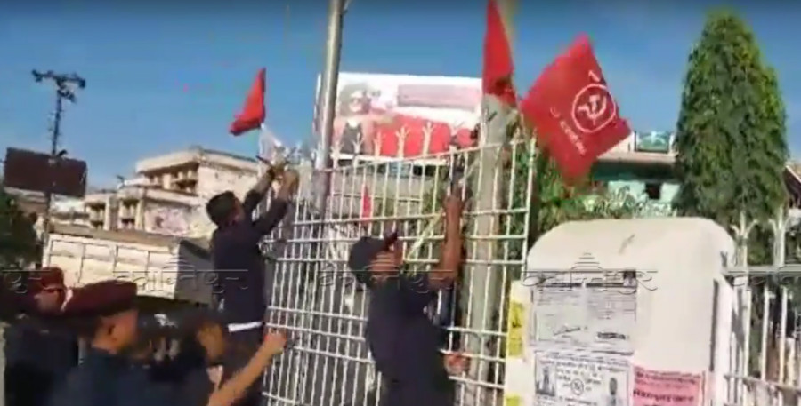 Banners hung in defiance of election code removed